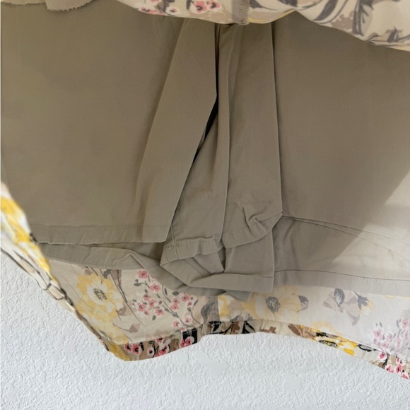 Floral Yellow and Brown Women's Skirt - Picture 3 of 9